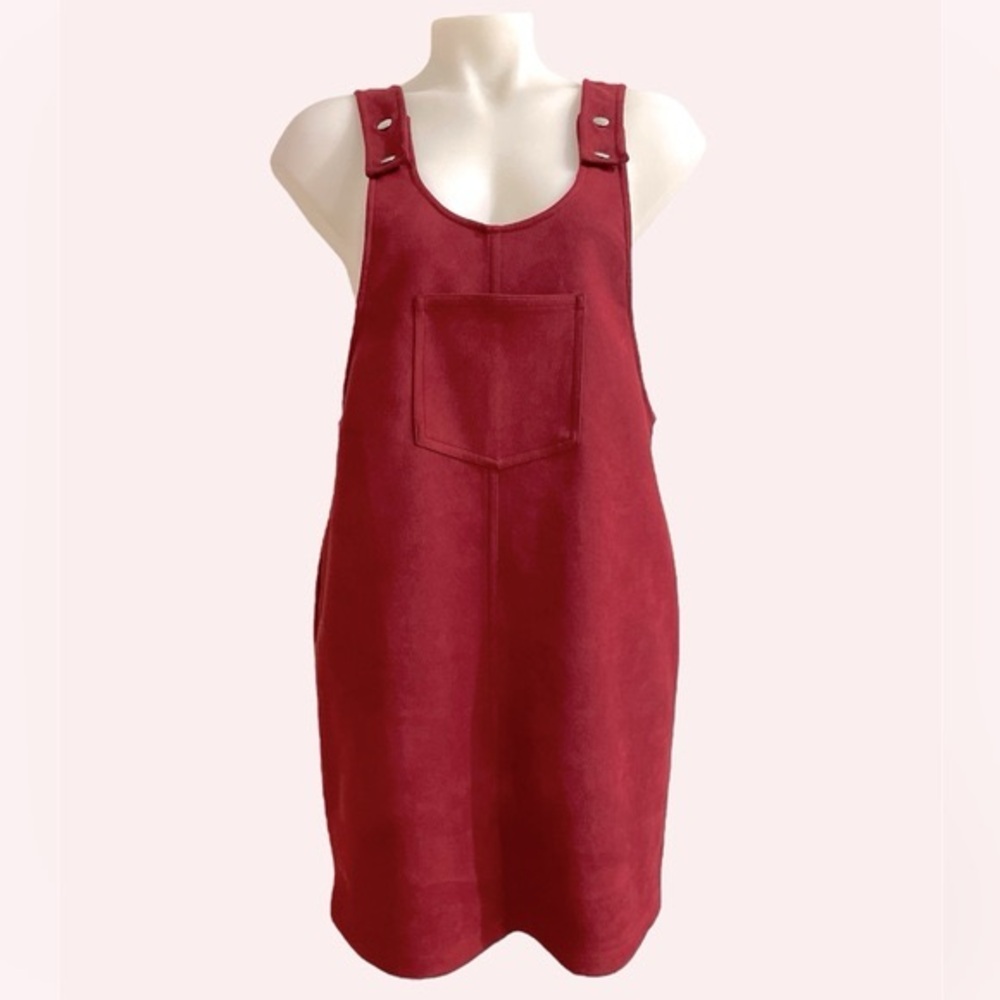 Miss Shop Velvet Pinafore Dress